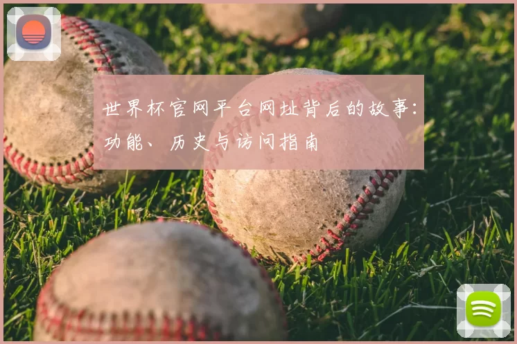 世界杯官网平台网址背后的故事:功能、历史与访问指南