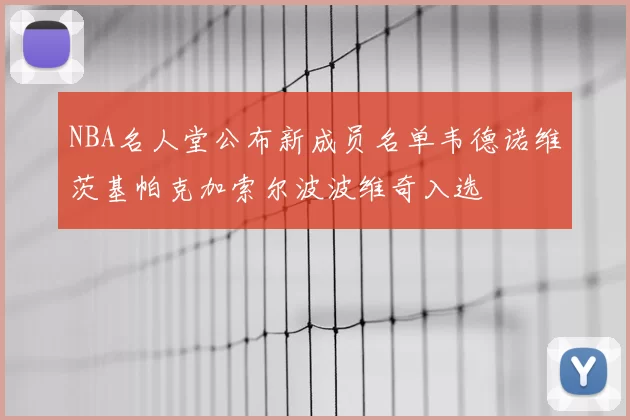 NBA名人堂公布新成员名单韦德诺维茨基帕克加索尔波波维奇入选