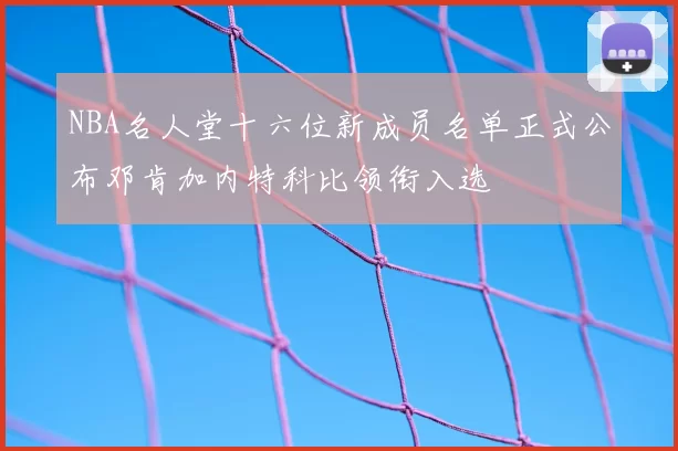 NBA名人堂十六位新成员名单正式公布邓肯加内特科比领衔入选